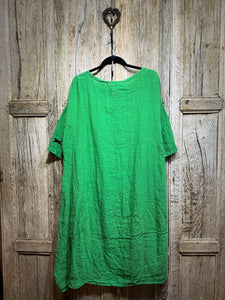 Preloved Rundholz Green Linen Dress