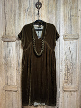Grizas Green/Bronze Velour Dress 91778-X70 AW24