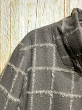 Preloved Oska Long Black and Grey Check Coat