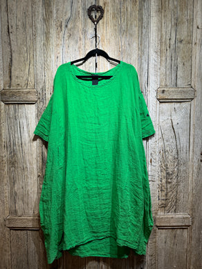 Preloved Rundholz Green Linen Dress