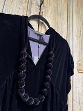 Grizas Dark Plum Velour Dress 91778-X70 AW24