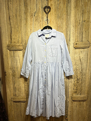 Preloved Toast Pale Blue Cotton Shirt Dress