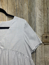 Apuntob a.b Blue Check Cotton Tunic
