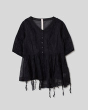 Ewa i Walla Black Rosanna Blouse 44908 SS23