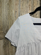 Apuntob a.b Blue Check Cotton Tunic
