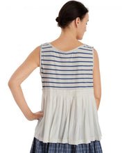 Ewa I Walla Blue Stripe Jersey Top 33286 SS20
