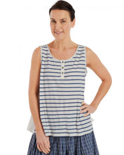 Ewa I Walla Blue Stripe Jersey Top 33286 SS20