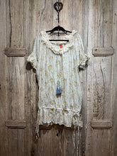 Preloved Ewa I Walla Floral and Stripe Top with Frill Detail and Tassels