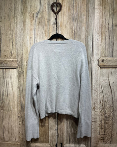 Preloved PART TWO Grey Wool Mix Boyfriend Cardigan