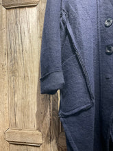 Preloved MADE IN ITALY Navy Lightweight Soft Wool Duffel Coat