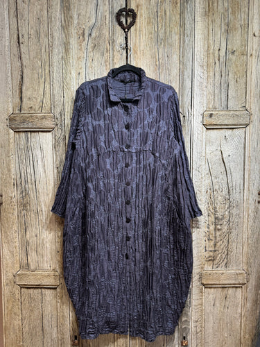 Grizas Lavender Print Linen Dress 7869-S301 AW24