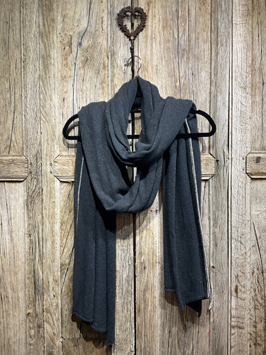 Preloved STUDIO B3 Long Black Cotton Scarf