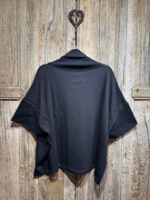 Sort Aarhus Black V Neck Jersey Top SA2175 SS26