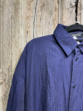 Preloved ESKANDER Navy Blue Stripe Shirt Dress