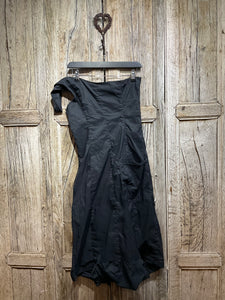 Preloved Black One-Shoulder Cotton Jumpsuit