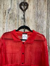 Preloved Red Silk Dress Coat