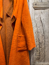 Preloved (NO LABEL) Edge to Edge Orange Wool Coat
