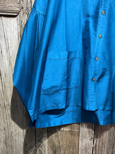 Preloved YACCO MARICARD Blue Silk Top