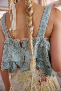Magnolia Pearl Olive Eyelet Ruffle Cami 402