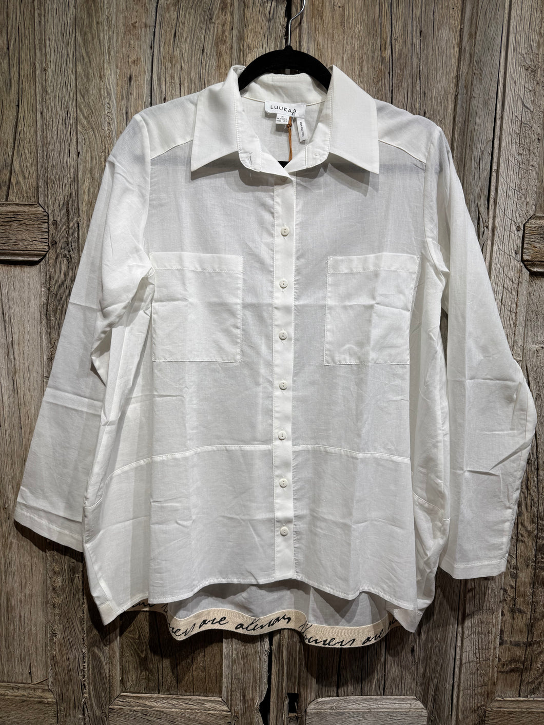 LUUKAA White Cotton Shirt 25Y112 SS25