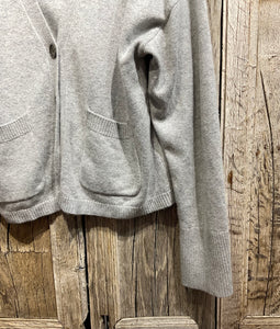 Preloved PART TWO Grey Wool Mix Boyfriend Cardigan