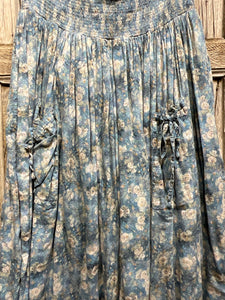 Preloved EWA I WALLA Blue Floral Skirt