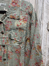 JLS Floral Pattern Olive Shirt D34