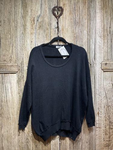 Preloved SUZY D Long Black Sweater