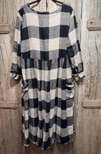 Preloved An Acre Of Land Check Linen Dress Coat
