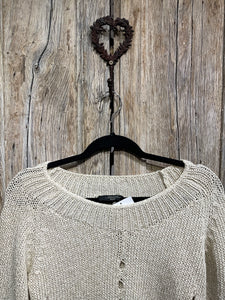 Preloved Max Mara Cream Cotton Knit Jumper
