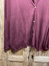 Preloved Apunto B, Burgundy Cotton and Cashmere Cardigan
