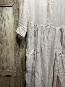 Preloved GRIZAS, Oyster Pink Linen Dress