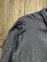 Preloved Satine Blue Linen Stripe Top