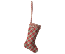 Maileg Fabric Ornament - Red Check Stocking