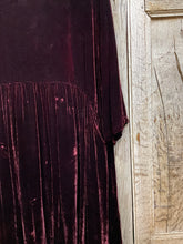 Preloved Merlot Velvet Silk Dress