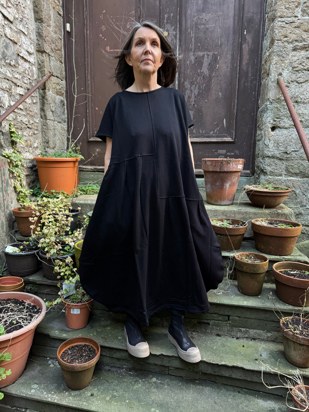 Sort Aarhus Black Jersey Dress SA3103 SS26 – Dotclothing UK