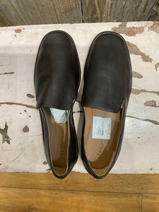 Preloved Brown Leather Slip-Ons