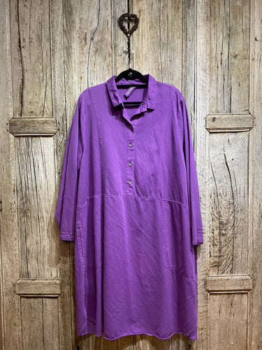 Preloved Ishiko Purple Cotton Dress Drill Dress