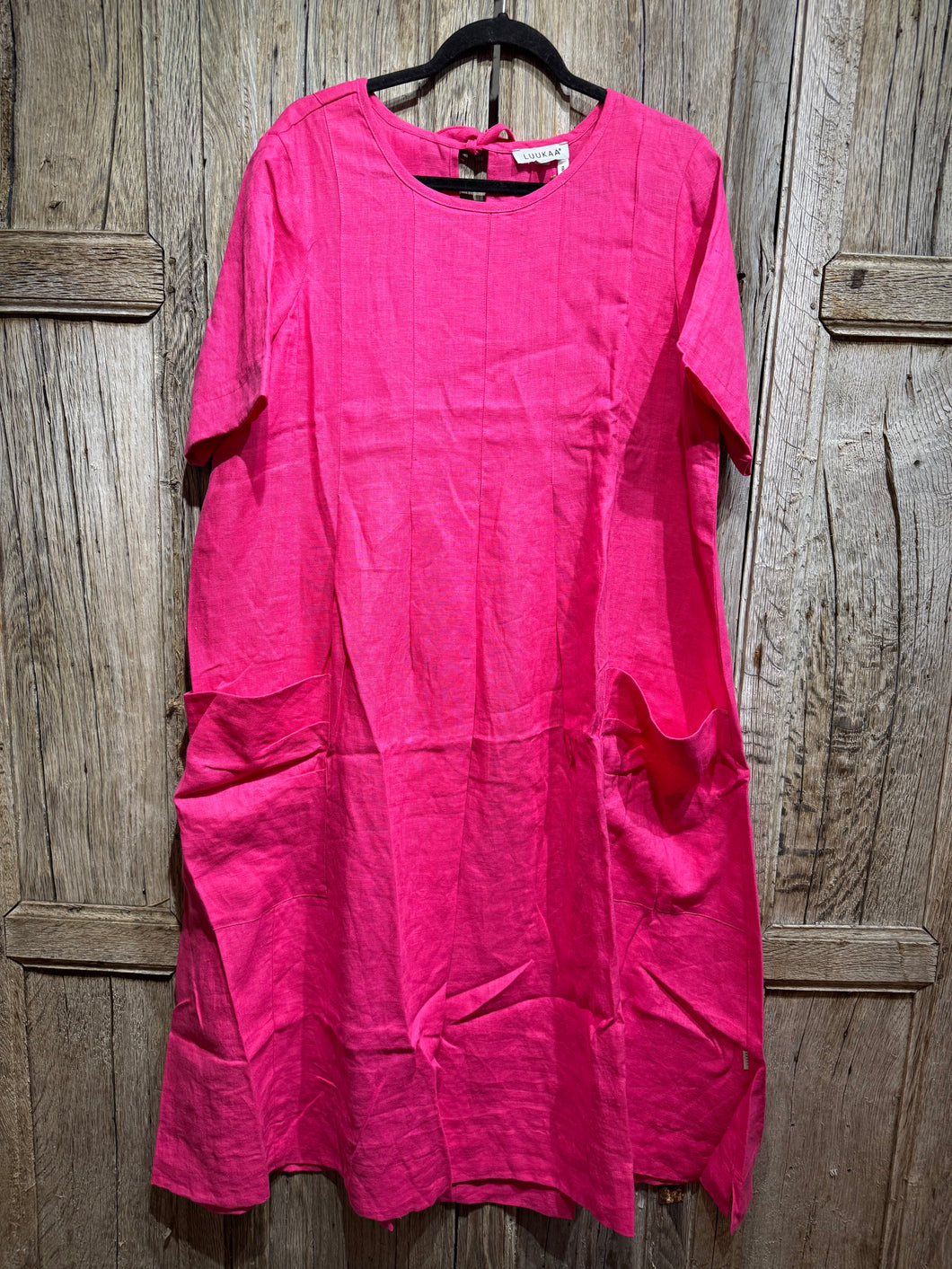 LUUKAA Pink Linen Dress 25Y529 SS25