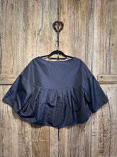 Preloved Officinae Navy Taffeta Top