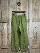 Grizas Green Check Linen Trousers 3583/2-L280-11 AW24