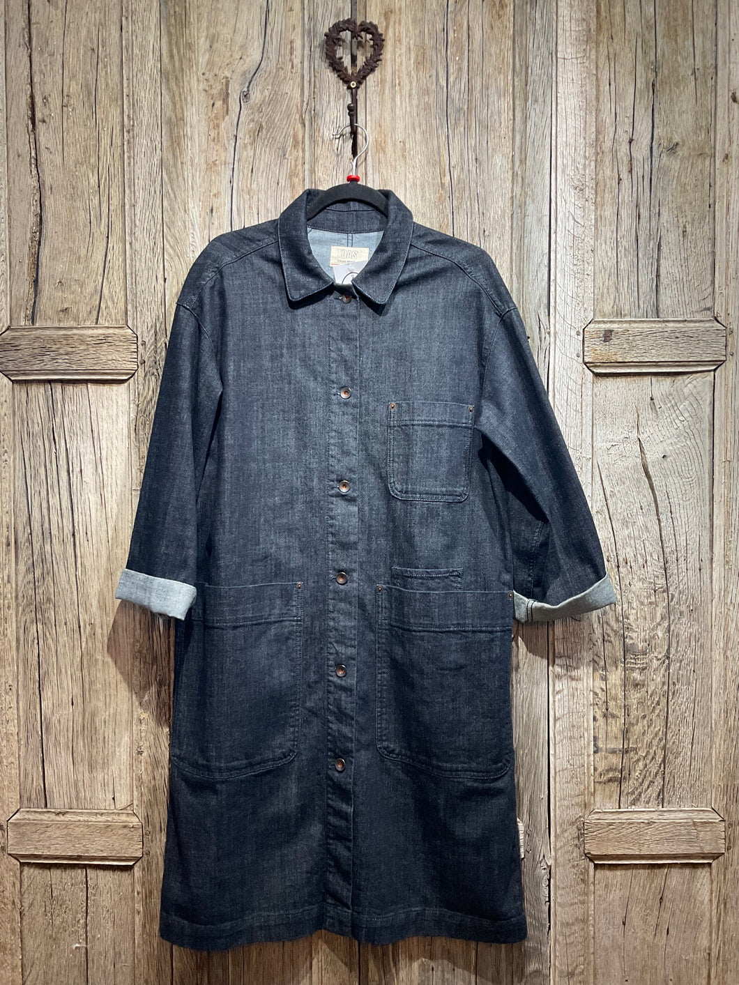 toast denim shirt dress Preloved Toast Ordinary Attire Studio Denim Dress/Coat – Dotclothing UK