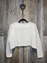 Handknits by ME White Wool and Mohair Crop Cardigan