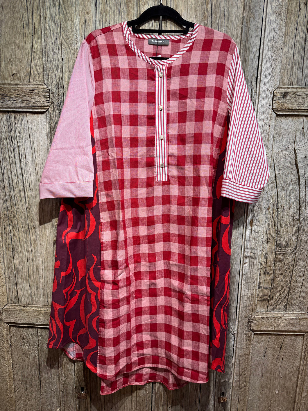 Alembika Red Check Dress SD815C SS25