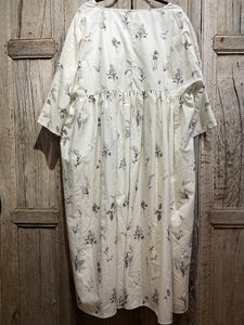 Preloved OFFICINAE White Cotton Dress with Delicate Print