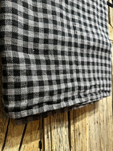 Grizas Grey Check Linen Scarf 8400-L280-9 AW24