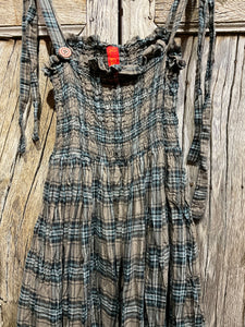 Preloved Blue and Green Check Pinafore