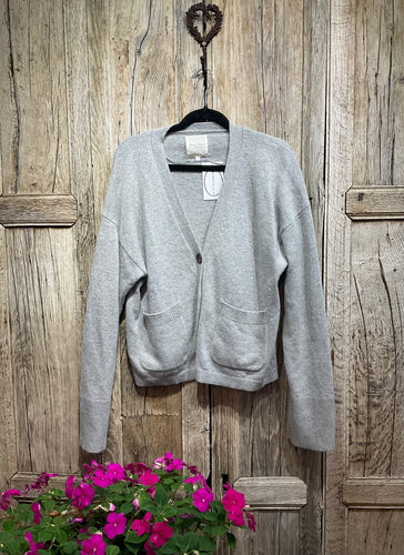 Preloved PART TWO Grey Wool Mix Boyfriend Cardigan