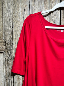 Preloved XD Xenia Design Red Dip Side Top