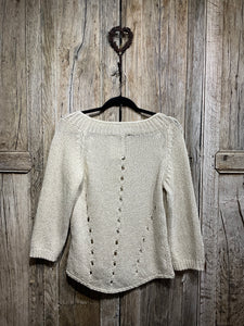 Preloved Max Mara Cream Cotton Knit Jumper
